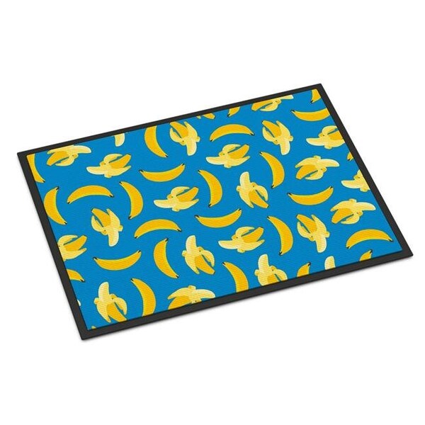 Carolines Treasures BB5149JMAT Bananas on Blue Indoor or Outdoor Mat; 24 x 36 in. BB5149JMAT - main